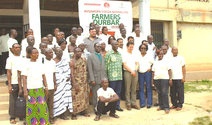 Some participants in the cocoa sustainability training project